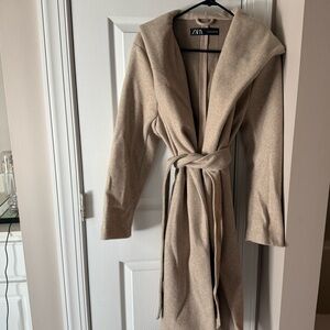 ZARA Robe Coat with Hood